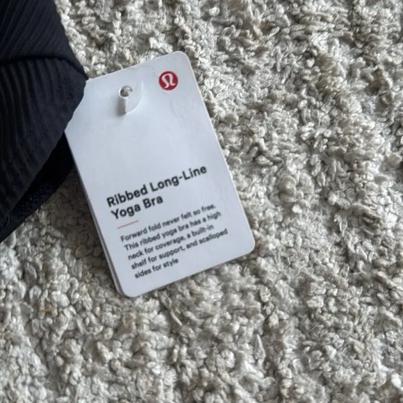 Lululemon Athletica Black Ribbed Yoga Bra size 6 - Picture 2 of 4